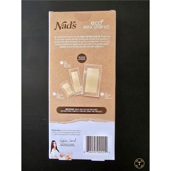 (3) Nads Eco Wax Strip Kit for Face, Body & Bikini Hair Removal at Home Vegan - Picture 3 of 4